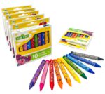 10 JUMBO CRAYONS - IN DISPLAY