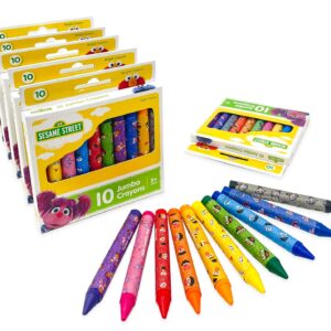 10 JUMBO CRAYONS - IN DISPLAY
