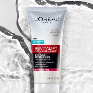 ,Oreal Paris Revitalift 3.5% Pure Glycolic Acid Brightening Cleansing Gel Wth Salicylic Acid 6.7 Fl Oz