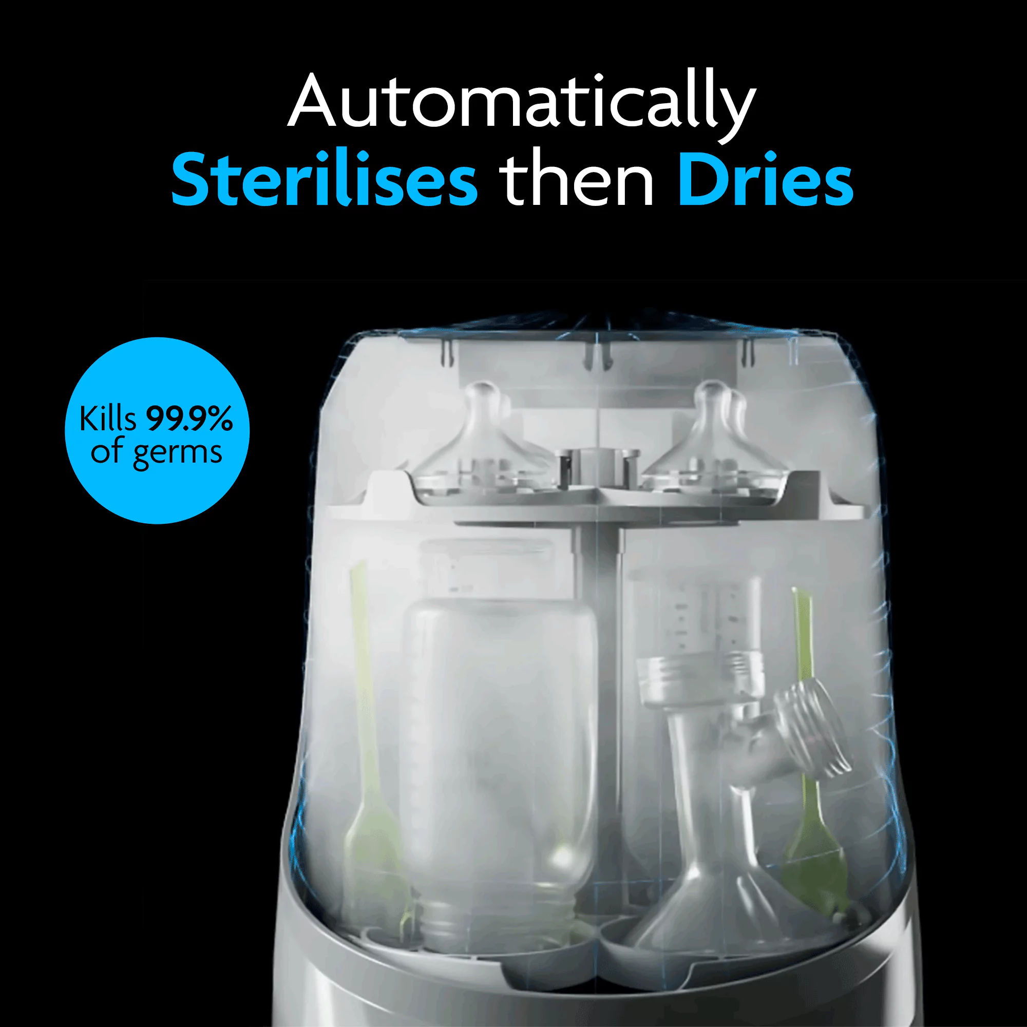 Baby Brezza Bottle Washer Pro - Baby Bottle Washer, Sterilizer + Dryer - All in One Machine Cleans Bottles, Pump Parts, & Sippy Cups - Replaces Hand Washing, Bottle Brushes and Drying Racks - Image 3