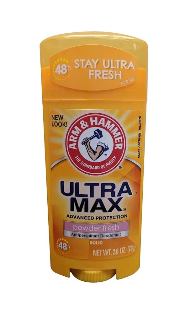 Arm And Hammer Ultramax Deodorant Antiperspirant Invisible Solid, Powder Fresh - 2.6 Oz