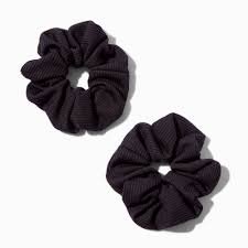 BLACK HAIR SCRUNCHIES 2 PC