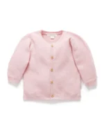 Baby Pink Organic Cotton Knit Cardigan (0-12 Months)