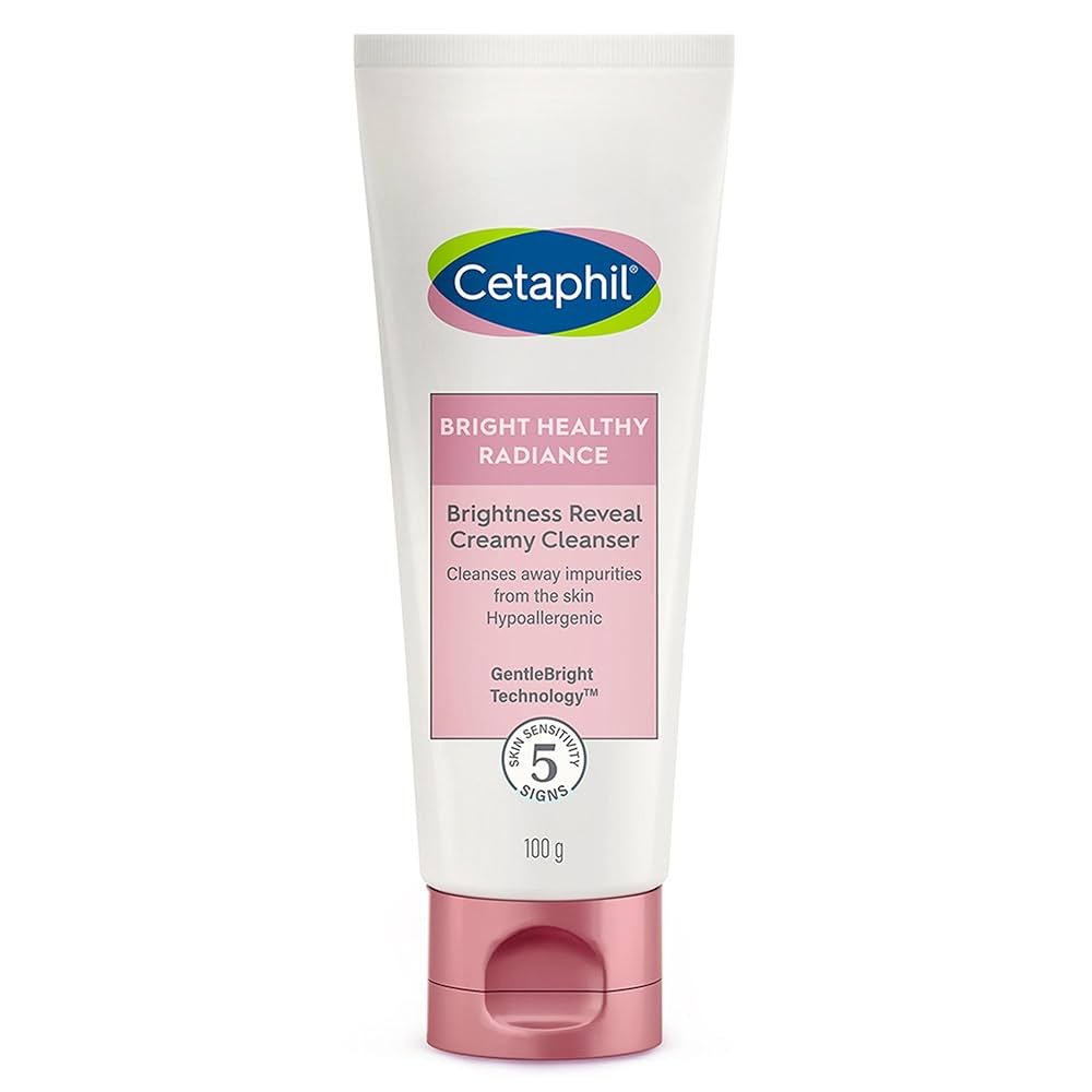 CETAPHIL HEALTHY RADIANCE FACE WASH, 100G, BRIGHTNESS REVEAL CREAMY CLEANSE TONE