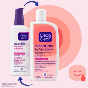 CLEAN CLEAR DUAL ACTION MOISTURIZER OIL FREE 118ML