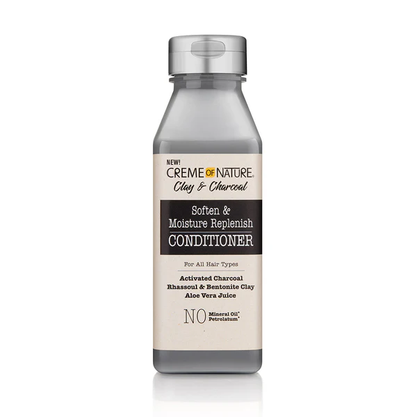 CREME OF NATURE CLAY AND CHARCOAL SOFTEN MOISTURE REPLENISH CONDTIONER 355ML