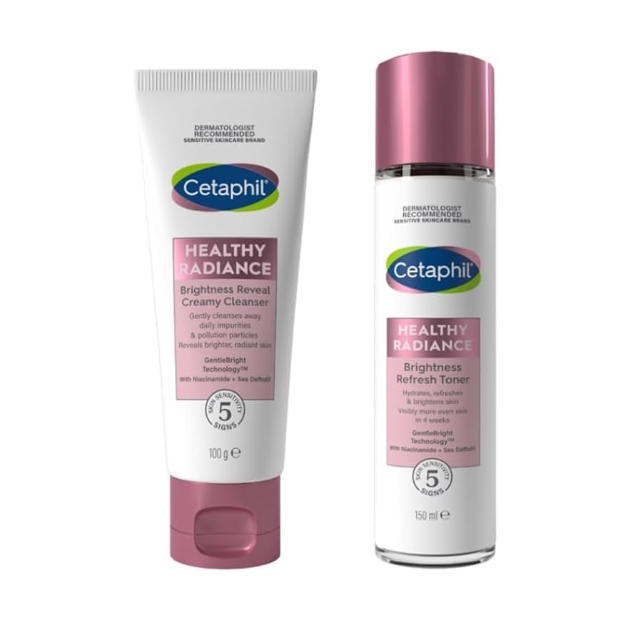 Cetaphil Healthy Radiance Brightening Skincare Set with Creamy Facial Cleanser