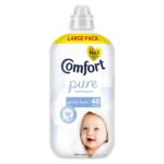 Comfort Pure Sensitive Fabric Conditioner dermatologically tested gentle next to sensitive skin 48 washes (1.44 L)