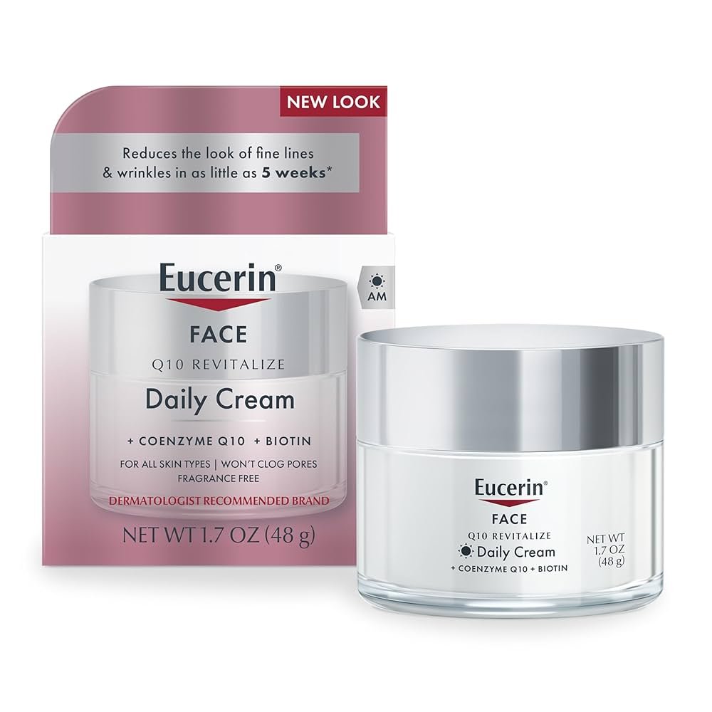 Eucerin Q10 Anti-Wrinkle Sensitive Skin Unscented Face Cream - 1.7oz