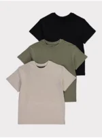 GEORGE 3 PACK SHORT SLEEVE TSHIRT 0 TO 3M