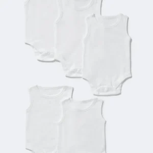 GEORGE BABY 5PACK BODYSUIT AM SLEEVELESS 3-6M