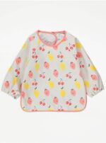 GEORGE Cream Fruit Coverall Bib UNISEX/GIRL