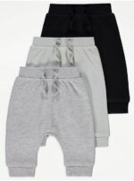 George Jersey Joggers 3 Pack Colour:Black Size:6-9