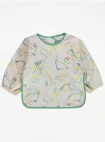 GEORGE White Bright Dinosaur Sketch Coverall Bib