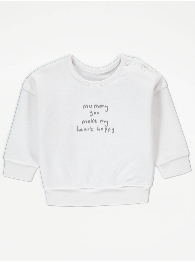 GEORGE White Mummy Sweatshirt 3-6M