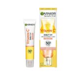 Garnier Vitamin C Daily UV Brightening Fluid Sheer Glow, SPF50+, Prevents + Corrects Sun Damages + Evens Skin tone, Face & Neck, For all skin types, Cruelty-Free, Vegan, 40ml