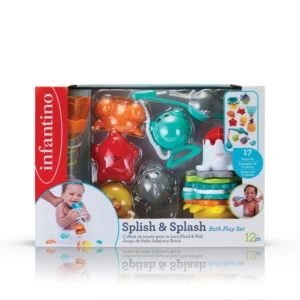 Infantino - Splish & Splash Bath Time Set - 17 Piece Multi-Activity Bath Toy