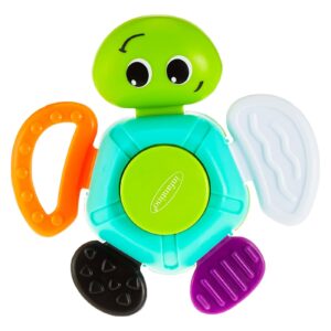 Infantino Turtle Rattle Baby Rattling Toy, Multicolor, Turtle Baby Rattle