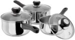 Judge set of 3 16,18,20cm saucepans HEA1