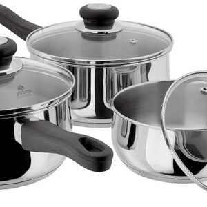 Judge set of 3 16,18,20cm saucepans HEA1