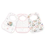 Kikka Boo Eva Terry Bib With Catcher Savanna Pink 3Pk