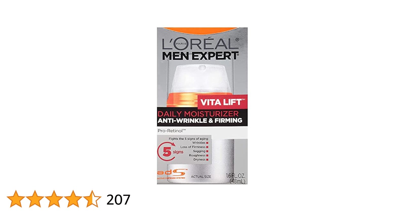 L'Oreal Men's Expert Vita Lift Anti-Wrinkle and Firming Moisturizer 1.60 oz