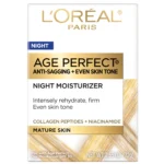 L'Oreal Paris Age Perfect Night Moisturizer Anti Aging Even Tone, 2.5 oz