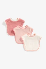 MOTHERCARE 3PACK BIBS PINK