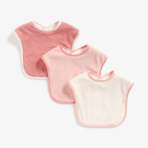 MOTHERCARE 3PACK BIBS PINK