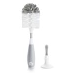 MUNCHKIN BRISTLE BOTTLE AND BRUSH GREY
