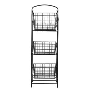Member's Mark 3-Tier Standing Black Wire Basket