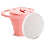 Munchkin C'est Silicone Snack Pot with Lid, Spill-Proof & Collapsible Baby Weaning Food Storage Container for Toddlers green/PINK/PURPLE/BLUE