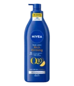 NIVEA Q10 Firming Rich Body Lotion with Vitamin C (400ml), NIVEA Moisturiser for Firmer Skin with Q10 and Vitamin C, NIVEA Body Lotion for Dry Skin