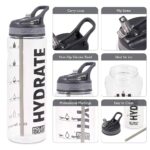 POLAR GEAR TRACKER BOTTLE 750ML DRINK MORE WATER GREY