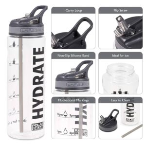 POLAR GEAR TRACKER BOTTLE 750ML DRINK MORE WATER GREY