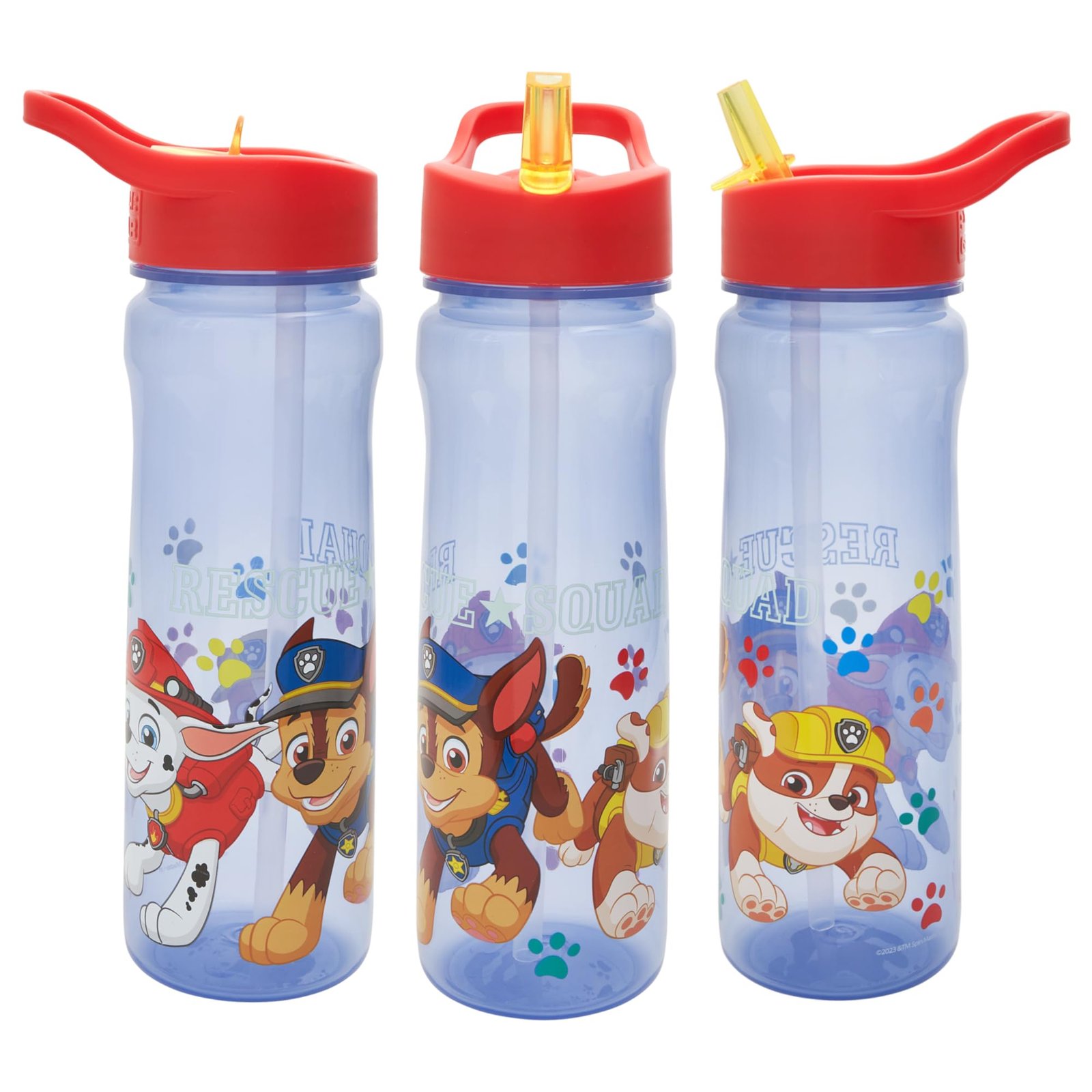 Paw Patrol Water Bottle with Straw – Reusable Kids 600ml PP