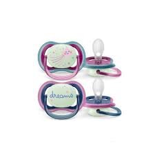 Philips Avent Air Night Soother Girl 6-18m 2Pk