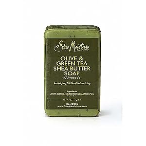 Shea Moisture Olive & Green Tea Shea Butter Soap-Anti Aging & Ultra Moisturizing by for Unisex - 8 oz Soap