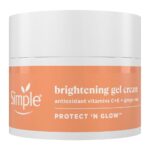 Simple Protect 'N' Glow Brightening Gel Face Cream Facial Moisturiser With Antioxidant Vitamins C & E And Ginger Root For A Radiant Glow 50 ml