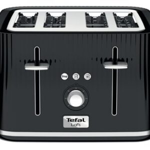Tefal Loft 4-Slot Toaster with 7 Browning Levels, Black, 1700 W