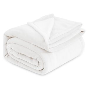 WHITE PEARL POLAR FLEECE BLANKET DOUBLE