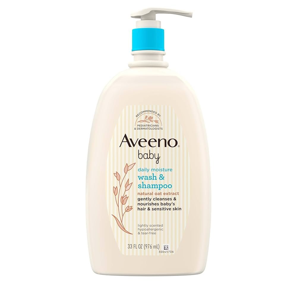 aveeno Baby Daily Moisture Wash & Shampoo Lightly Scented (976 Ml) 33 Fl Oz.