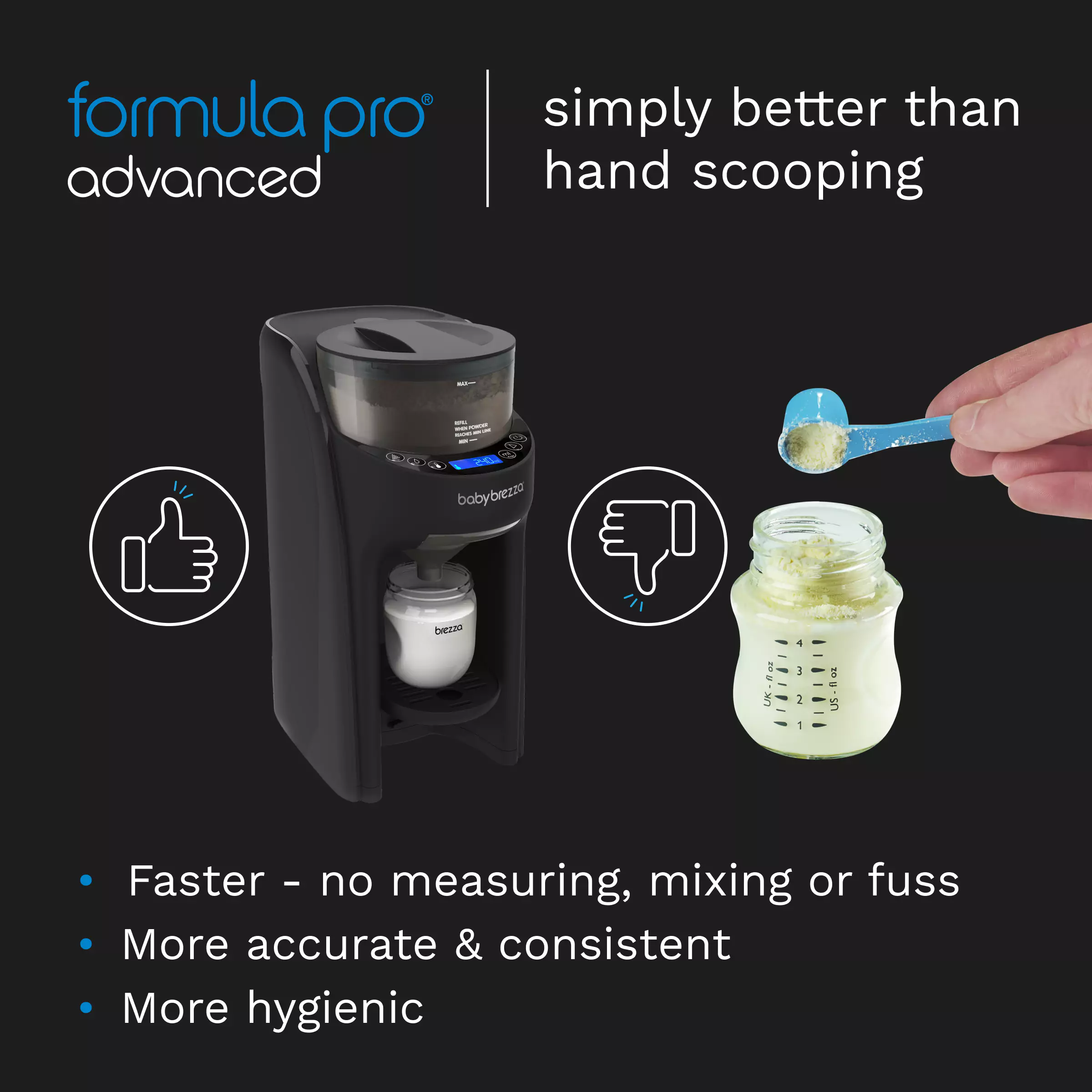 Baby Brezza New and Improved Formula Pro Advanced Formula Dispenser -Black - Image 6