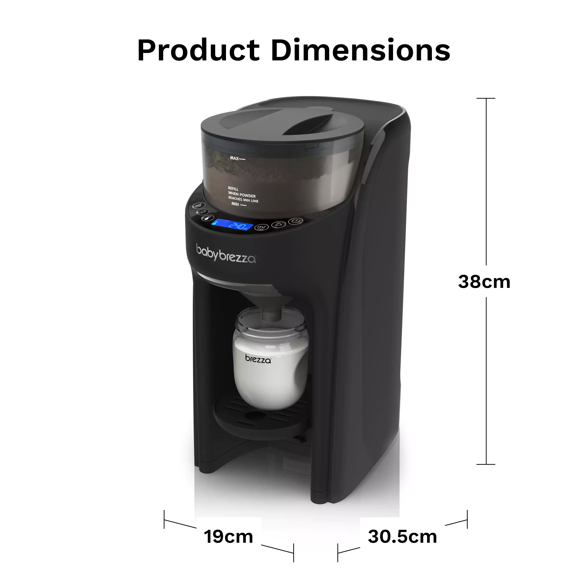 Baby Brezza New and Improved Formula Pro Advanced Formula Dispenser -Black - Image 4