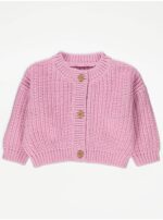 george Pink Chunky Rib Knitted Jumper 6-9