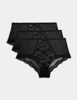 mark & spencer 3pk Cotton Rich High Rise Shorts 12