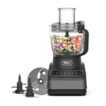 Ninja Food Processor with 4 Automatic Programs; Chop, Puree, Slice, Mix, and 3 Manual Speeds, 2.1L Bowl, Chopping, Slicing & Dough Blades, 850W, Dishwasher Safe Parts, Black BN650UK
