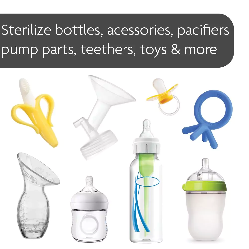 Baby Brezza Bottle Sterilizer and Dryer Advanced – Electric Steam Sterilization Machine Universal Sterilizing for All Bottles: Plastic + Glass Pacifiers Breast Pump Parts - HEPA Filtration - Image 5